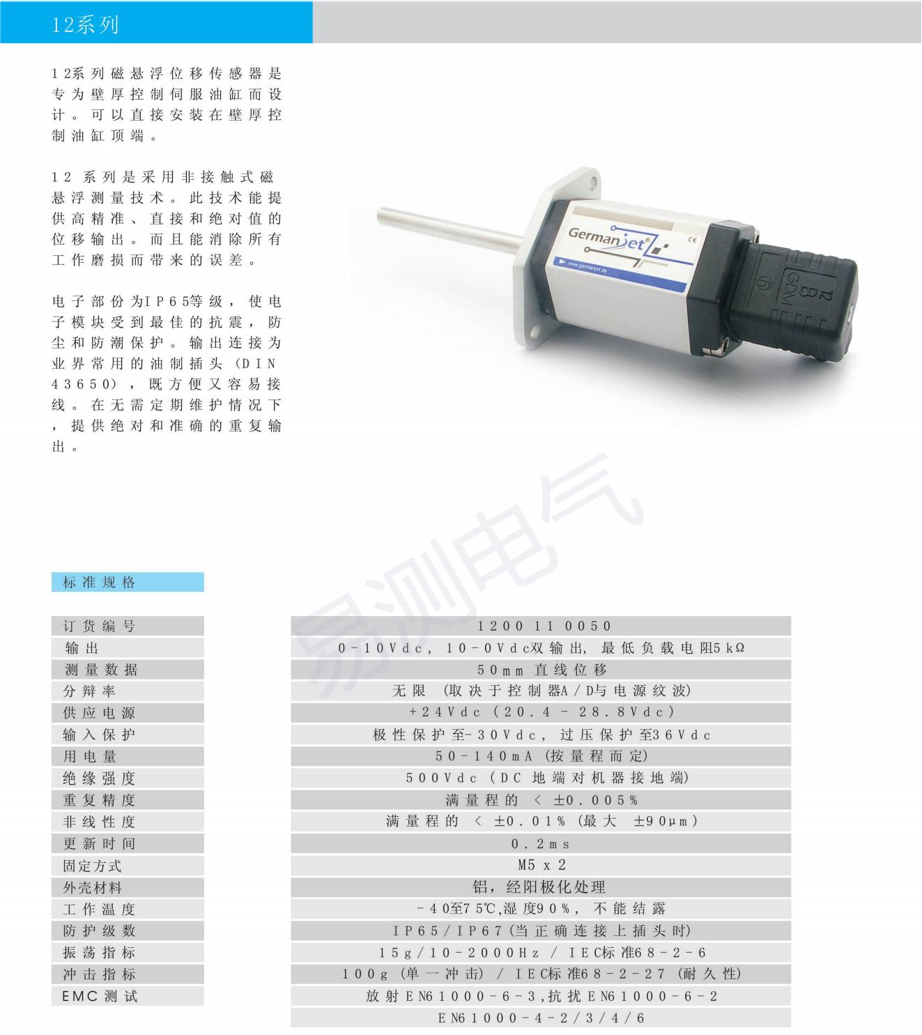 12series外置式杆型磁致伸缩位移传感器1