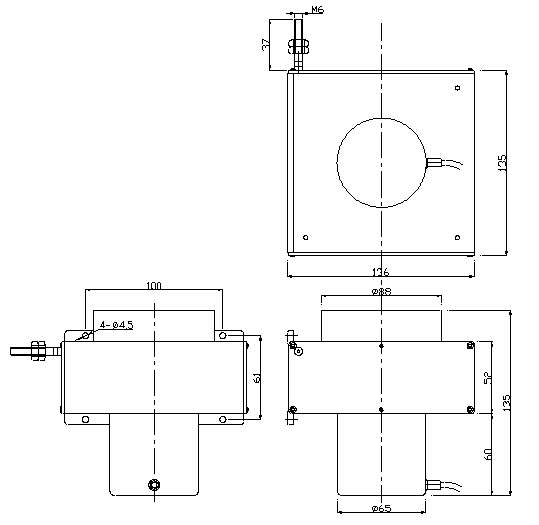 EPS-L型拉绳拉线位移传感器（支架安装式）