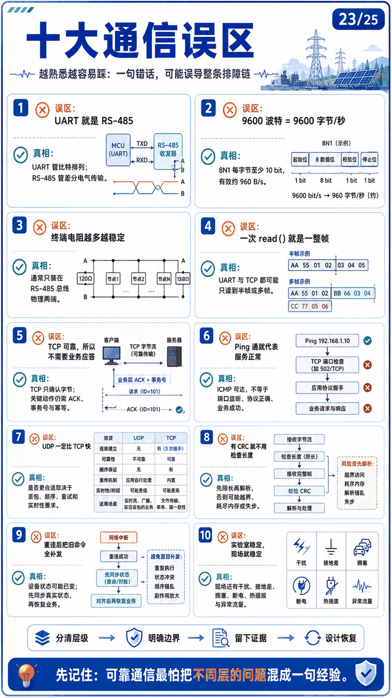 通信十大误区图：UART 不等于 RS-485，9600 波特不等于 9600 字节每秒等