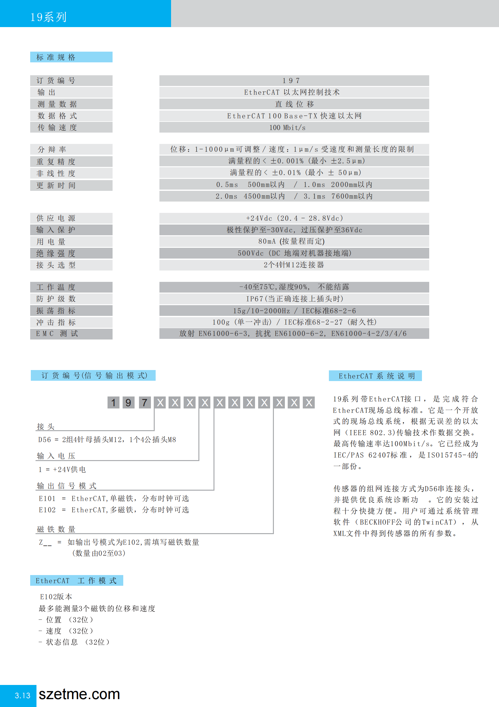 profinet Ethercat 信号输出磁致伸缩直线位移传感器