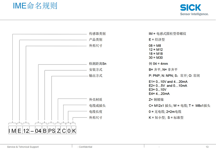 SICK 接近开关IME12系列